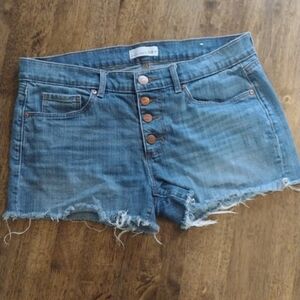 Loft Cut off Button Fly Denim Shorts
